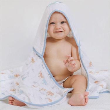 Imagem de Toalhão Banho Luxo Bebe Menino Papi Soft Toalha Capuz 0927