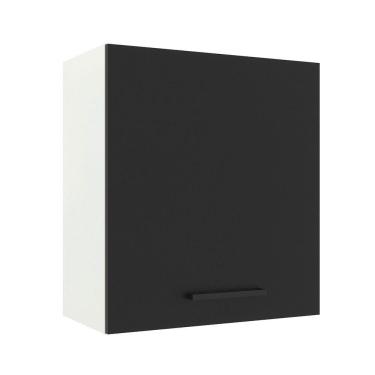 Imagem de Armário Aéreo Madesa Agata 60 cm 1 Porta - Branco/Preto