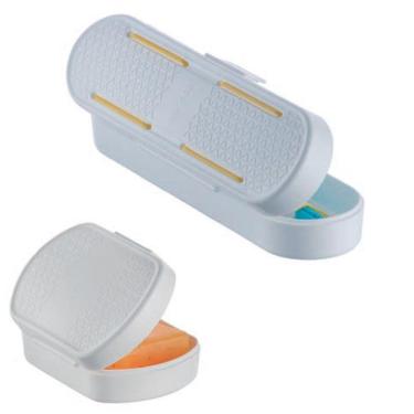 Imagem de Kit Porta Escova Pasta Sabonete Portátil Viagem Estojo Bolsa - Crippa