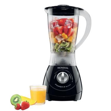 Imagem de Liquidificador Mondial Power 2 Black L-28, 400W, Jarra San Cristal, 1,5 Litro, 2 Velocidades