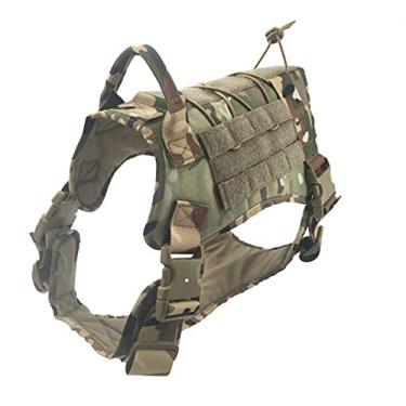 Imagem de PetPhindU Colete para cães ao ar livre camuflagem colete de nylon resistente respirável para cães grandes labrador pastor alemão