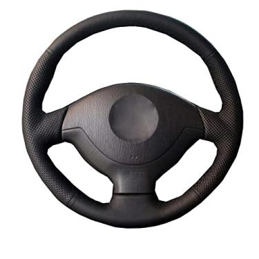 Imagem de JEZOE Capa de volante costurada à mão em couro, para Suzuki Jimny 2005-2014 Acessórios interiores automotivos Estilo do carro