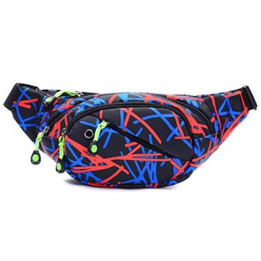 Imagem de Pochete moda pochete bolsa de peito ajustável cinto bolsa de ombro casual bolsas de quadril para mulheres homens corrida caminhada fitness ciclismo praia viagem show festival, Preto, One Size, Bolsa de cintura