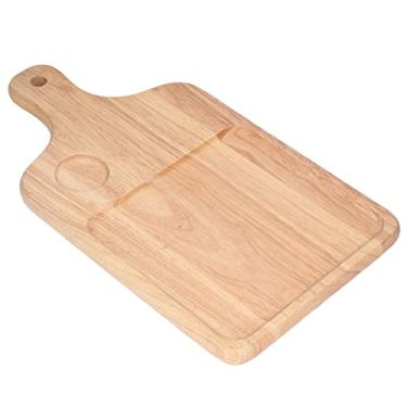 Imagem de Tábua de cortar madeira engrossar irregular multifuncional madeira cozinha tábuas para carne para legumes