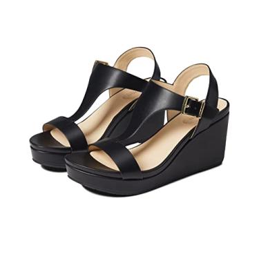 Imagem de Kenneth Cole REACTION Sandália feminina plataforma cartão, Preto, 7