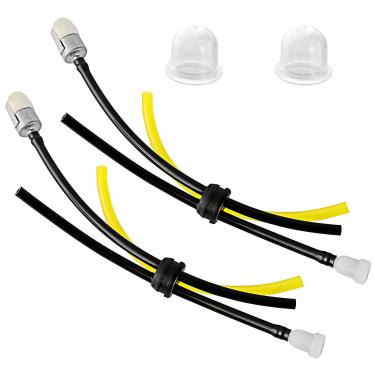 Imagem de SOAJEE 2 peças 13211546730 Filtro de linhas de tubo de tanque de combustível com ilhós para Echo ED GT HC HCR LHB PB PE PPF PPT SRM SV TC Cortador de ervas daninhas Cortador de escova Mantis Tiller Pole Saw Cultivador