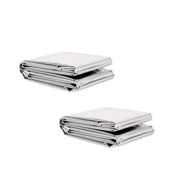 Imagem de Kit 2 Mantas Cobertor Térmico Aluminizado Isolante Emergência Resgate