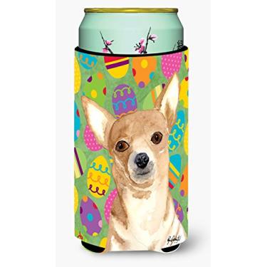 Imagem de Caroline's Treasures RDR3017TBC Eggravaganza Chihuahua Easter Tall Boy Bebidas Isolador de bebidas Isolador Hugger, Menino Alto, Multicolorido