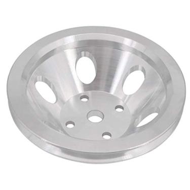 Imagem de KIPA – Polia de alumínio para bomba de água com ranhura única para SB SBC Chevy de bloco pequeno 265 283 305 327 350 383 400 com uma longa bomba de água acabamento de alumínio acetinado durável 1-Groove #9842