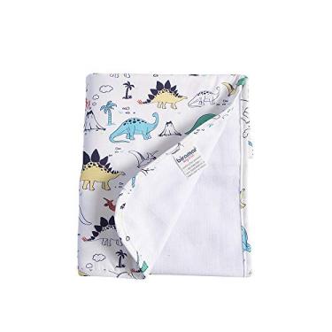 Imagem de Biramar Baby Cueiro Aflanelado Dupla Face Para Bebê Dinossauro Dos Bês Multicor