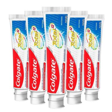 Imagem de Kit 5 Creme Dental Colgate Total 12 Whitening 180g