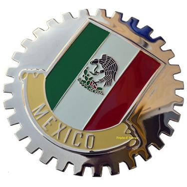 Imagem de Distintivo de Grade de Carro Bandeira Mexicana do México