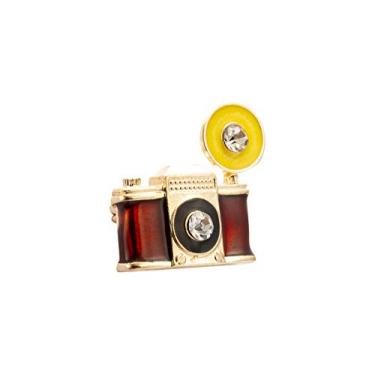 Imagem de A N KINGPiiN Câmera retrô com lâmpada flash fotógrafos lapela distintivo presente camisa colarinho, acessórios de broche de fantasia para homens, Esmalte