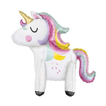 Imagem de Standing Unicorn Balloon Centerpiece - 1 Pc