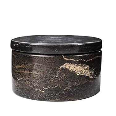 Imagem de ACKEIVTO Caixa de sal de mármore, adega com tampa, suporte de sal de 10 ml, recipiente de armazenamento para balcão de sal