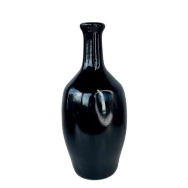 Imagem de Decoração sala quarto vaso garrafa cerâmico na cor preta
