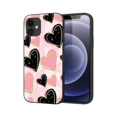 Imagem de CUTTIZ Capa de telefone compatível para iPhone 14 Plus masculina menina padrão de amor para iPhone 13 11 12 14 Pro Max Mini 6 7 8 Plus XS XR capa de telefone personalizada fofa macia exclusiva (D10, iPhone 12 Pro)