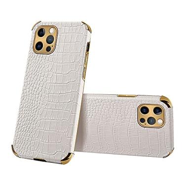 Imagem de Capa de celular de luxo em couro de crocodilo para iPhone 14 Para iPhone 14 Pro Plus 12 Mini 13 11 Pro Max, 05, Sem anel, Para iPhone 12