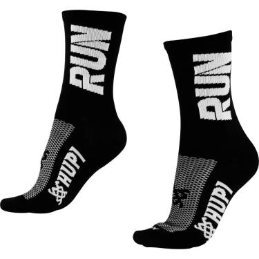 Imagem de Meia Hupi Run Preto/branco - Lt para pés menores 34-38, Cor: Preto/branco