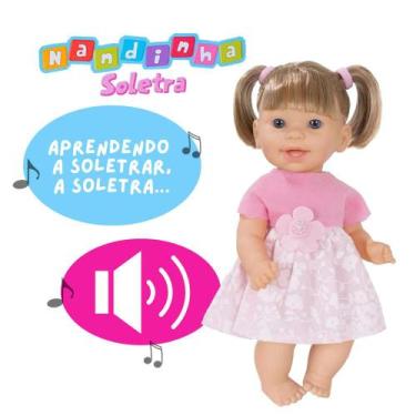 Imagem de Boneca Infantil Para Meninas Nandinha Soletrando Super Toys