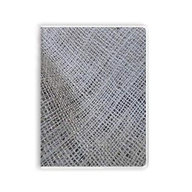Imagem de Caderno de tecido cinza linho abstrato capa de goma diário capa macia