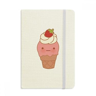 Imagem de Caderno de sorvete com estampa de creme de morango com capa dura para diário clássico A5