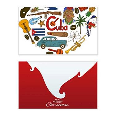 Imagem de Cuba Love Heart Landscap Bandeira Nacional Feriado Feliz Natal Cartão de Parabéns Mensagem de Natal