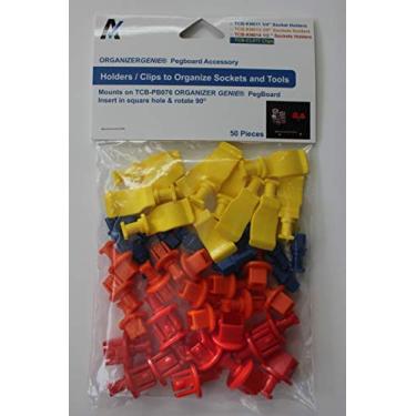 Imagem de Clipes universais e acionistas Socket (50 pcs) - Acessórios para ORGANIZADOR GENIE Pegboards para organizar Tools