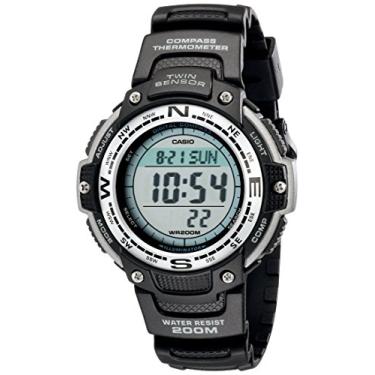 Imagem de Casio Relógio digital masculino SGW100 com sensor duplo, Cinza, One Size, SGW100-1V