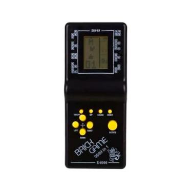Imagem de Super Mini Game Jogo 9999 em 1 Portátil A Pilha Estilo Retrô Anos 80 Nostálgico Cor Preto, Amarelo, Azul, Verde, Vermelho E Rosa Com Tetris, Frogger, Cobrinha, Corrida LINHA PREMIUM SYANG (PRETO)