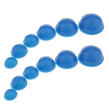 Imagem de Bonarty 12 copos de silicone chineses para massagem facial e celulite