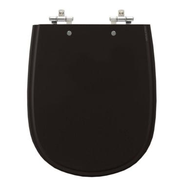 Imagem de Assento Sanitário Paris Premium Ebony (Preto) Tampa para Vaso Ideal Standard de Madeira Laqueada