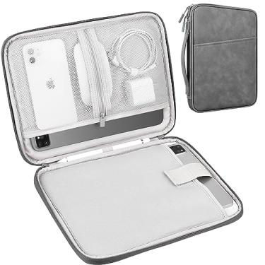 Imagem de Lacdo Capa para tablet para 11 polegadas iPad A16/ 11“ iPad Pro M5 M4 / 11“ IPAD Air M3 M2/10,9“ iPad/10,2“ iPad/ 10,9” iPad Air,bolsa para 11“Galaxy Tab A9+,compatível com Magic Keyboard,Cinza Escuro