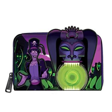 Imagem de Carteira com z per em volta da Disney A Princesa e o Sapo Dr. Facilier brilha no escuro, Multicor, tamanho nico