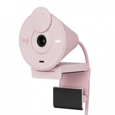 Imagem de Web Câmera Logitech Brio 300 - Videochamada e Gravações em Full HD - Rosa - 960-001446