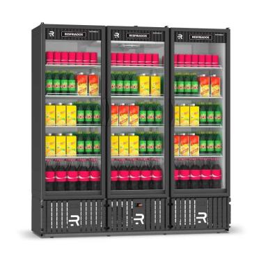 Imagem de Visa Cooler Multiuso 3 Portas Preto VCM3P 220V - Refrimate