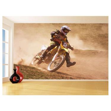 Imagem de Papel De Parede 3D Moto Cross Trilha Terra Mx 3,5M Bkm01