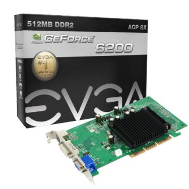 Imagem de EVGA 512-A8-N405-KR NVIDIA GeForce 6200 0,5 GB, placa gráfica (NVIDIA, GeForce 6200, 300 MHz, 0,5 GB, DDR2-SDRAM, 64 bit)