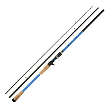 Imagem de Varas de pesca vara de carbono portátil giratório 3 segundos vara de pesca de carbono fundição/isca giratória vara de pesca equipamento de pesca 1,8 m/2,1 m/2,4 m/2,7 m vara de pesca telescópica (cor: vara de fundição, tamanho: 2,1 m)