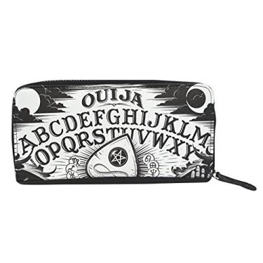 Imagem de Carteira de embreagem com zíper e placa Ouija preta da marca Liquor