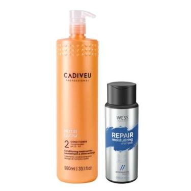 Imagem de Cadiveu Cond. Nutri Glow 980ml + Wess Repair Shampoo 250ml - Cadiveu/W