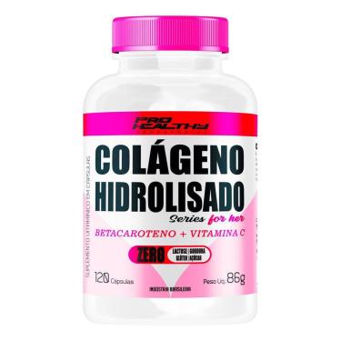 Imagem de Colágeno Hidrolisado com Betacaroteno + Vit C - 120 Cápsulas - Pro Healthy