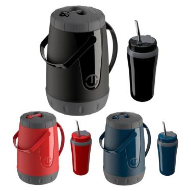 Imagem de Kit Tereré Térmico Garrafa 2,5L + Copo 650 Ml Unitermi