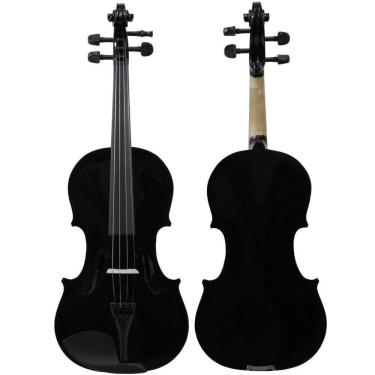 Imagem de Violino Iniciante Preto 4/4 Completo Madeira Laminada