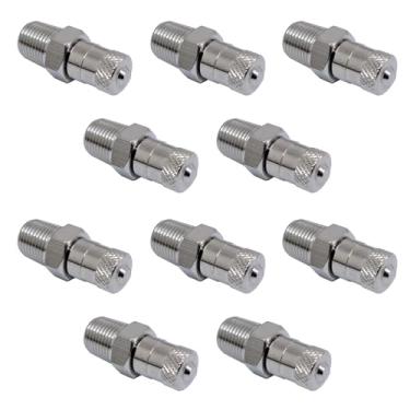 Imagem de 10 peças 1/8 polegada BSPT BSP Schrader válvula de tanque 25 mm roda compressor de ar 35 bar 500 PSI