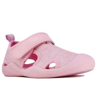 Imagem de Nautica Sapato aquático de proteção infantil, sandália esportiva de bico fechado | menino - menina (criança grande), Rosa mesclado, 9 Toddler