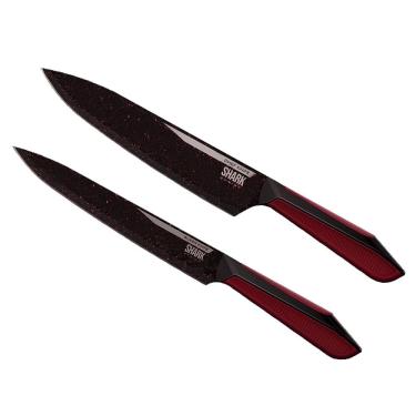 Imagem de Conjunto de Facas Ichef Polishop - Professional Cut - Shark Series - Red