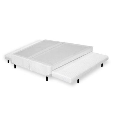 Imagem de Cama Box QUEEN Universal Cosmopolita Bicama Branco - 158x198