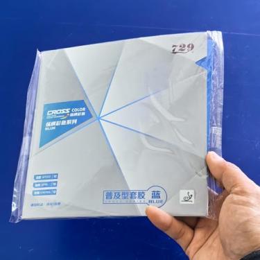 Imagem de Ppbigu 729 Friendship 729 Cruz Verde/Azul Series Tênis de Mesa Borracha, Espinhas pegajosas em Borracha Colorida Ping Pong com Borracha Aprovada pela ITTF, Elementar e Universal, 2,2 mm, H42-44 (Azul