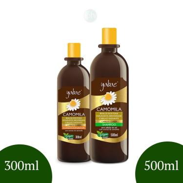 Imagem de Shampoo 500ml e Condicionador 300ml Camomila Vegano Yabae - Realce de Tons Dourados e Brilho